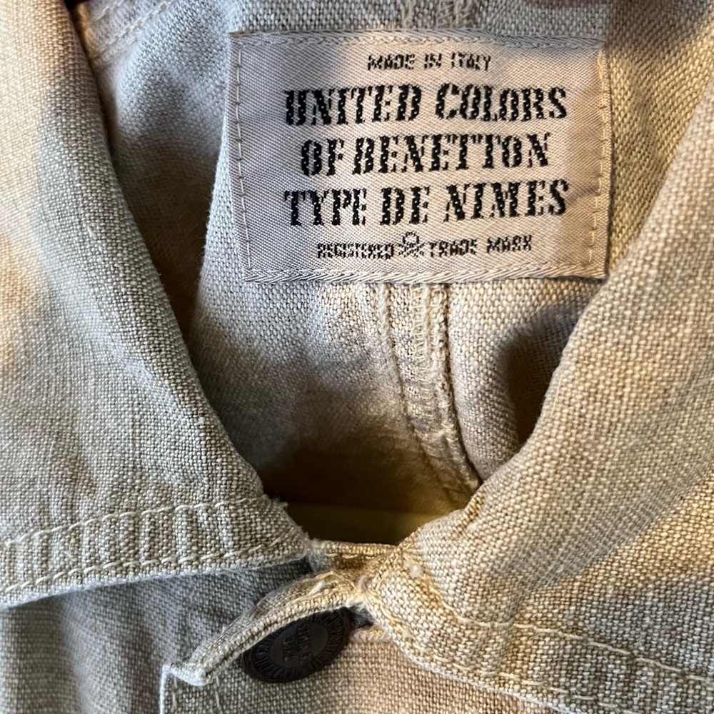 United Colors Of Benetton Vintage Italian Linen Jacket - Picture 2 of 6